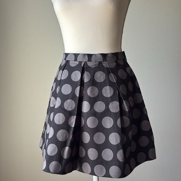 Gap | Black/Gray Polkadot Pleated Mini Circle Skirt - Picture 2 of 9